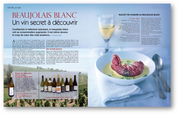 Extrait de contenu pour le Beaujolais – Ragoût de homard au Beaujolais blanc