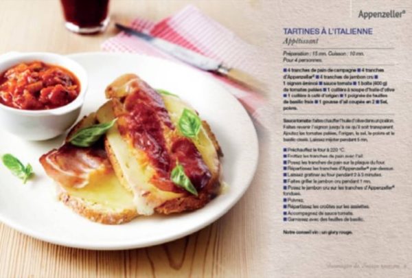 Extrait mini-magazine avec les Fromages Suisses – Tartines à l’Italienne