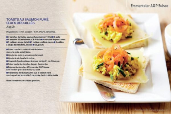 Extrait mini-magazine avec les Fromages Suisses – Toasts au saumon fumé, œufs brouillés
