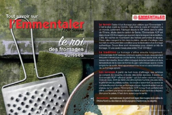 Extrait mini-magazine avec les Fromages Suisses – Emmentaler AOP Suisse