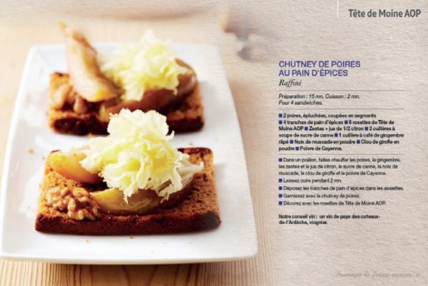 Extrait mini-magazine avec les Fromages Suisses – Chutney de poires au pain d’épices