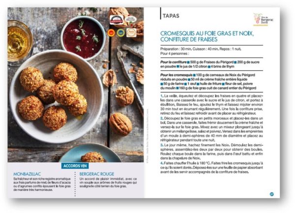 Extrait mini-magazine avec la région Périgord – Valorisation de la gastronomie et des vins du territoire