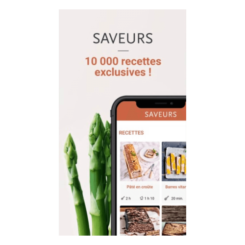 Application mobile SAVEURS RECETTES - + 10 000 recettes issues des magazines SAVEURS