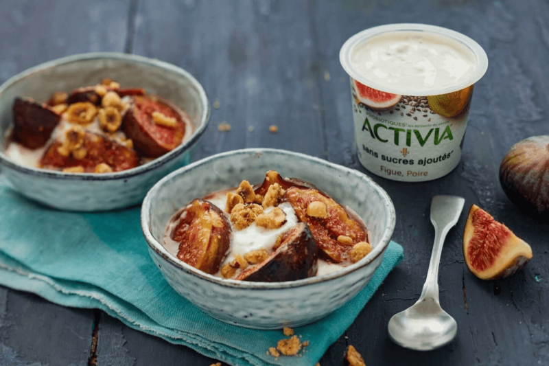 Création de recette et photo pour les réseaux sociaux de Activia Probiotiques